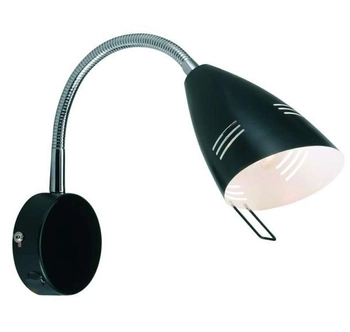 Kinkiet LAMPA ścienna VEJLE 197623 Markslojd metalowa OPRAWA regulowany reflektorek na peszlu czarny