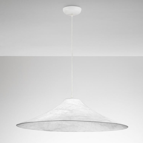 Wisząca lampa do sypialni CHANCAY LE44600 materiałowa biały
