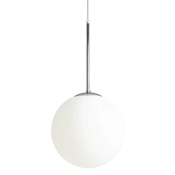 Chromowana kula wisząca Bosso 1087G4 Aldex szklana lampa do jadalni