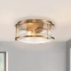 Plafon retro Ashland Bay QN-ASHLANDBAY-F-NBR-BATH Quintiesse IP44 mosiądz