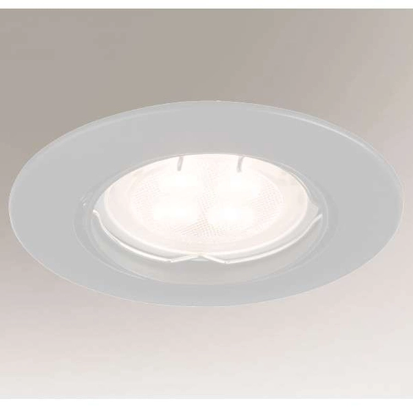 Oczko LAMPA sufitowa TOKIO 7383 Shilo podtynkowa OPRAWA ruchoma okrągła wpust biały