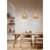 Salonowa lampa wisząca JANNE 366790136 pleciona japandi beżowa