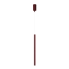 Wisząca lampa burgundowa SOPEL metalowa tubka 1xG9 nad wyspę 41827
