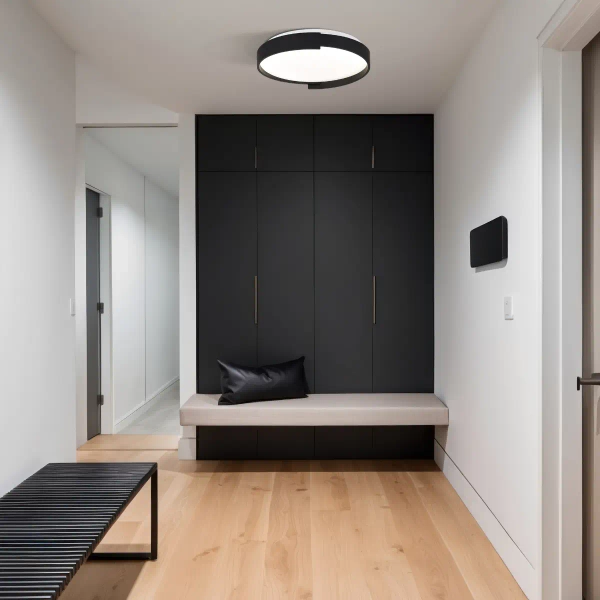 Metalowy sufitowy plafon Halo LP-1453/1C-27 BK LED 15W 3000-6000K czarny