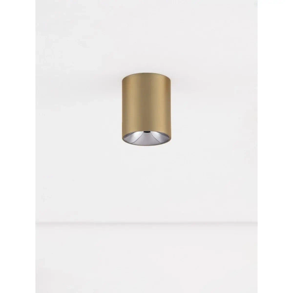 Metalowa lampa sufitowa LUMERCA LE45513 LED 10W 3000K tubka złota