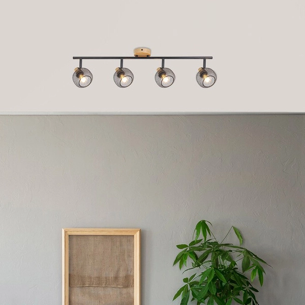 Reflektorowa lampa natynkowa Grendel 3130 czarne kule metalowe biurowe