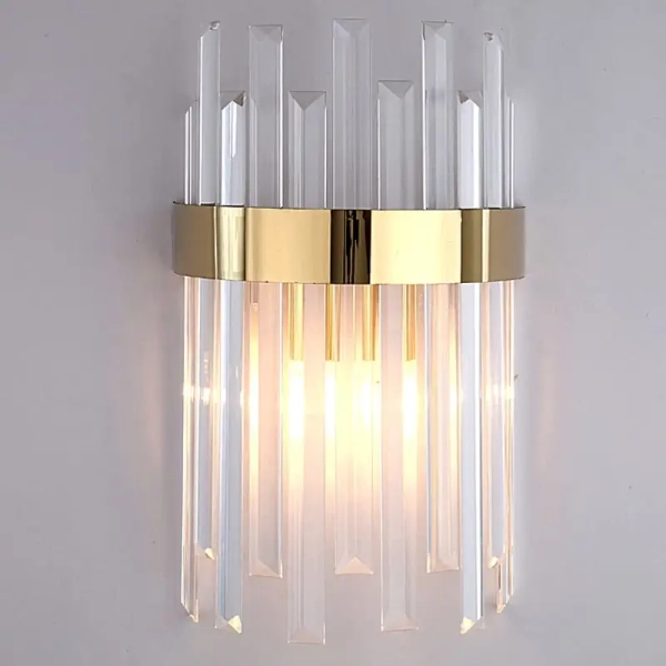 Ścienna lampa glamour Luxor CGLUXORBRASS35 kryształowa mosiądz szczotkowany