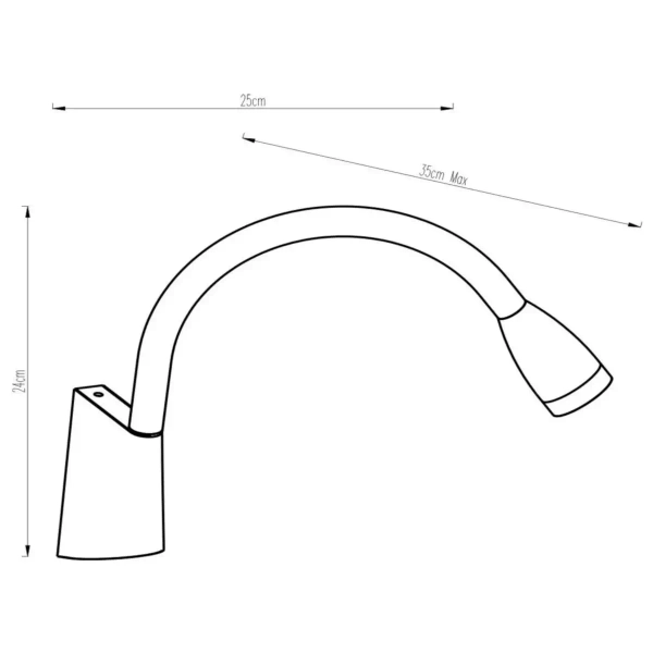 Ścienny kinkiet z włącznikiem Galen 18294/03/31 Lucide LED 3W 3000K biały