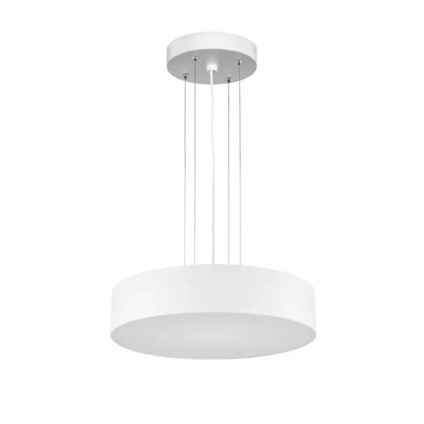 Nowoczesna wisząca lampa do kuchni Kengo 5233 okrągła biała