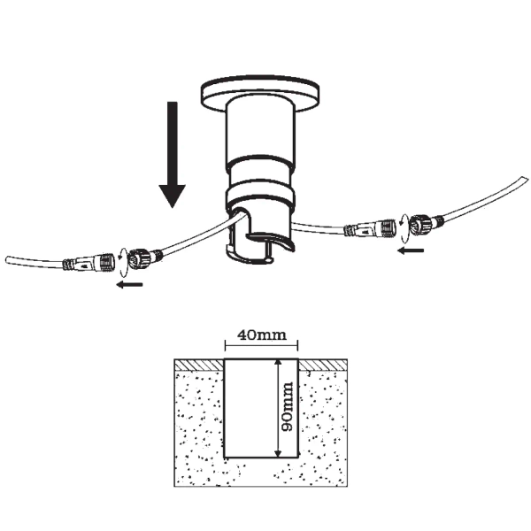 Spot Garden 107716 Markslojd LED 0,8W 3000K IP44 oczko punktowe srebrny