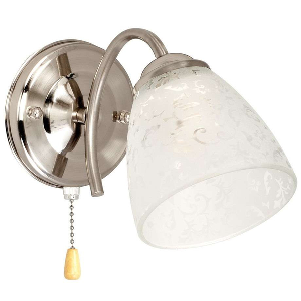 LAMPA ścienna VEN K-N 0859/1 szklana OPRAWA kinkiet wzorki satyna