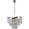 LAMPA wisząca SABRIGA PND-44544-8 Italux glamour OPRAWA na łańcuchu ZWIS kryształki crystals brąz antyczny