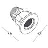 Metalowa lampa sufitowa POINT 2880A1103 LED 1W 3000K oczko czarne