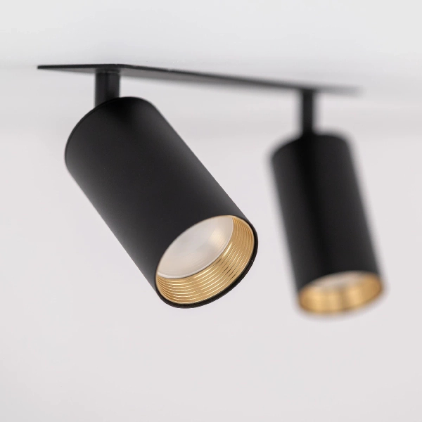 Minimalistyczna lampa sufitowa Amis 10807 ruchome tubki czarne złote