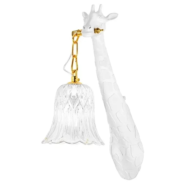 Ścienna lampa designerska GIRAFFE MSE1501100400 żyrafa crystals biała
