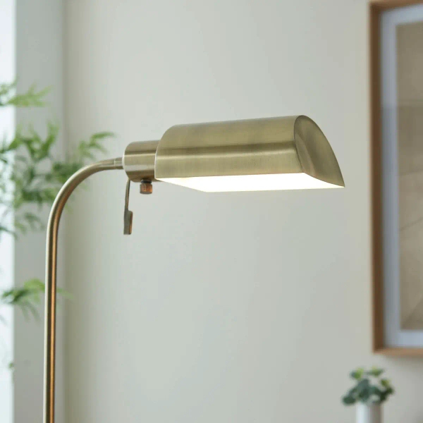 Stojąca lampa regulowana Pharmacy 114205 metalowa mosiądz