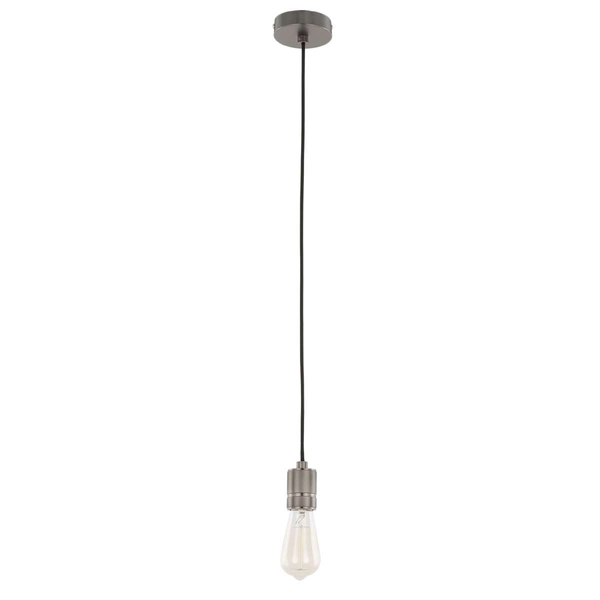 Wisząca LAMPA industrialna CASA DS-M-010 MATT BLACK Italux metalowa OPRAWA przewód zwis loft oprawka czarna matowa