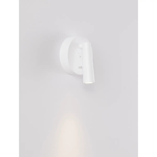 Regulowany kinkiet ścienny do salonu LAVONTO LE45528 LED 3W 3000K biały
