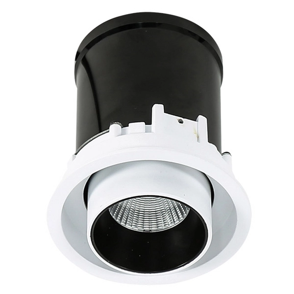 Wpust LAMPA sufitowa MERGE TRIMLES SL74058/12W 4000K WH+BL Italux metalowa OPRAWA LED tuba regulowana biała