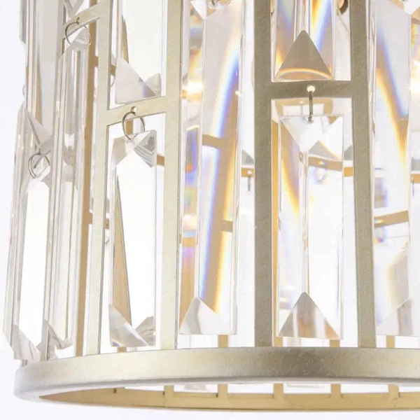 Kryształowa LAMPA wisząca KIEV P01110CP Cosmolight salonowy zwis crystal glamour szampański