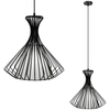 Loftowa LAMPA wisząca Bogota 5105/1 BLACK Elem druciana OPRAWA metalowy ZWIS klatka czarna