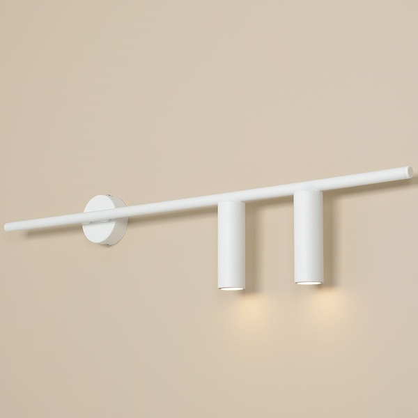 Minimalistyczny kinkiet Trevo 1104D_2 Aldex tuby dwonlight białe
