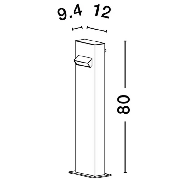 Lampa stojąca MONCLOVA LE71480 do ogrodu LED 9W prostokąt czarny outlet