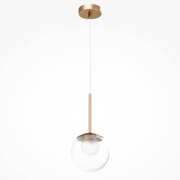 Zwieszana lampa do sypialni Basic form MOD521PL-01G1 złoty przezroczysty