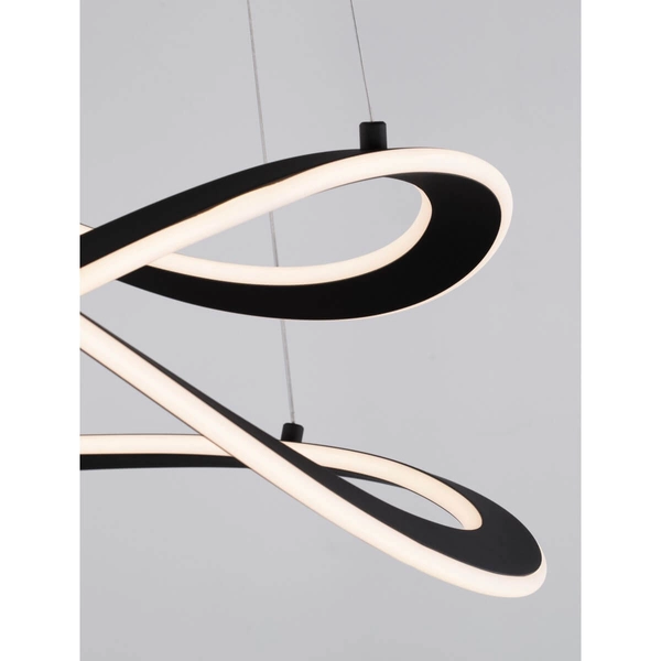 Spiralowa lampa wisząca JAUJA LE44327 LED 87W 3000K wstęga czarna