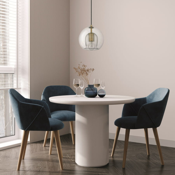 Szklany zwis Arette złota lampa wisząca kula do sypialni