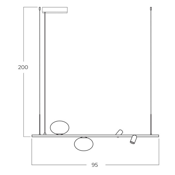 Wisząca lampa TRASIMENO AZ5639 Azzardo LED/G9 10W 3000K biały czarny złoty