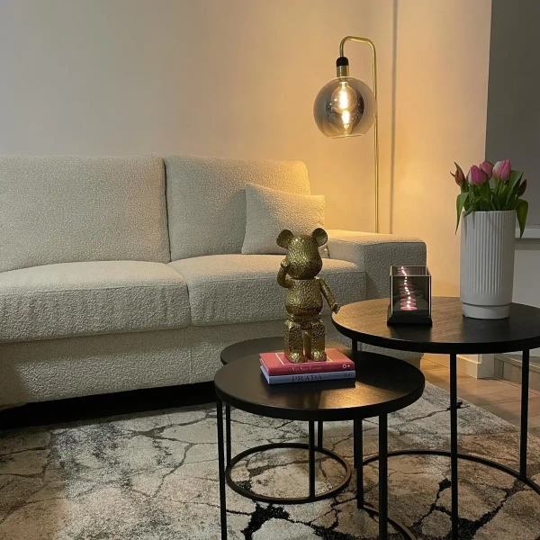 Stojąca lampa do salonu Julius 34738/01/65 Lucide loft czarna złota