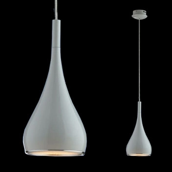 Kropla LAMPA wisząca ANON WHITE MA01986CA-001 Italux metalowa OPRAWA zwis łezka biała