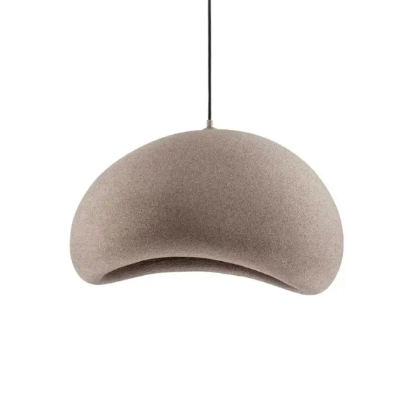 Zwisowa lampa japandi PALINZA LE45324 z żywicy kopuła brązowa