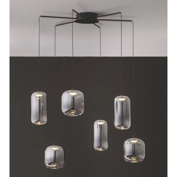 Salonowa lampa wisząca pająk ANUCO LE44614 LED 25W 3000K szary