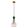 Lampa wisząca szklana PASTELLO ST-DN345B do jadalni różowa szara zielona