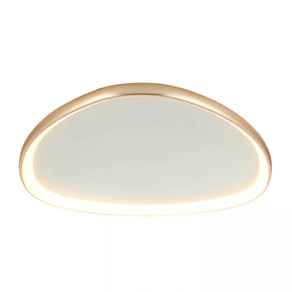 Ledowy plafon sufitowy 23088 LED 32W 3000K owalny do kuchni złoty