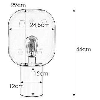 Stojąca LAMPA industrialna BROOKLYN 107481 Markslojd szklana LAMPKA stołowa loftowa na biurko czarna przydymiona