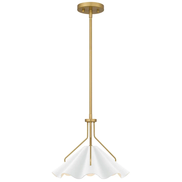 Lampa wisząca nad stół Mejia QZ-MEJIA-1P-S-AB mosiądz biały