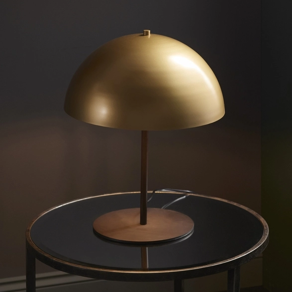 Lampa stołowa art deco L&-192695 Light& kopuła do salonu złota brąz