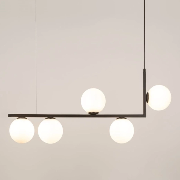 Zwisowa lampa do salonu kule Andy 33611 Sigma kule balls czarna biała