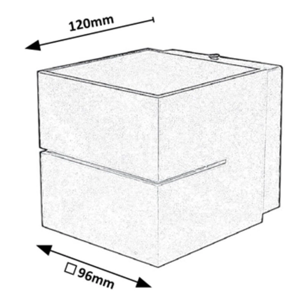 Nowoczesna LAMPA ścienna KAUNAS 7017 Rabalux kwadratowy kinkiet kostka czarna