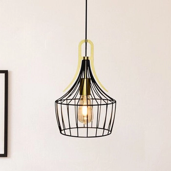 Wisząca LAMPA loft PAROV 4925 Rabalux metalowy ZWIS klatka do salonu czarna