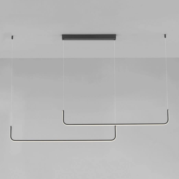 Podwójna lampa wisząca PIURA LE44357 LED 40W 3000K belka czarna