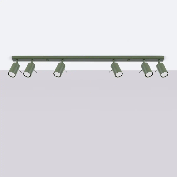 Wielopunktowa lampa sufitowa RING SL.1505 tubki regulowane oliwkowe