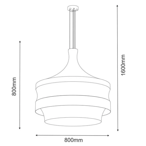 Lampa wisząca Dota 5032 Amplex LED 32W 3000K skandynawska bawełniana beżowa
