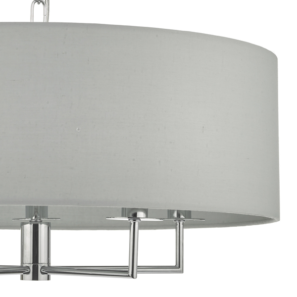 Abażurowa lampa wisząca Jamelia JAM0539 Dar Lighting na łańcuchu chrom