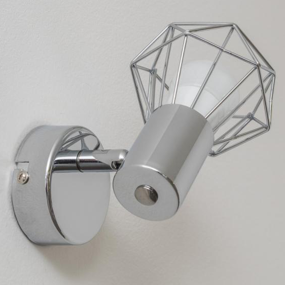 Kinkiet LAMPA ścienna XARA 54802-1 Globo druciana OPRAWA regulowana drut chrom