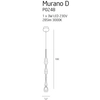 LAMPA wisząca MURANO D P0248 Maxlight szklana OPRAWA sopel LED 3W 3000K zwis sopel