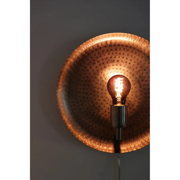 Lampa ścienna Dolium 108834 okrągła klasyczna do salonu antyczne srebro